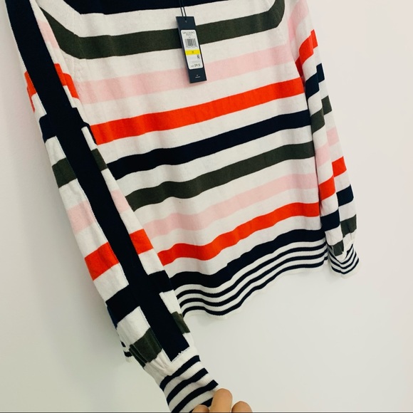 Tommy Hilfiger Striped Sweater Balloon Sleeves - Picture 9 of 9
